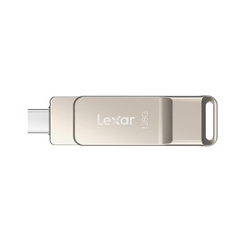 Lexar D40E 128GB Dual Drive USB 3.2 Gen 1 Type-C™ Jump Drive, USB-C Flash Drive, Metal Housing, Swivel Design, Thumb Drive (LJDD40E128G-BNSNG)