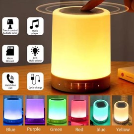 Ziyan Portable Bluetooth Speaker Wireless Mini Player Touch Pat Light LED Night Light Bedside Lamp for Better Sleeping for Kid Gift