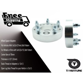 TJVenture 4PC 1.25" THICK 5x5(5x127) TO 5x4.5(5x115) WHEEL SPACER ADAPTER FOR BUICK