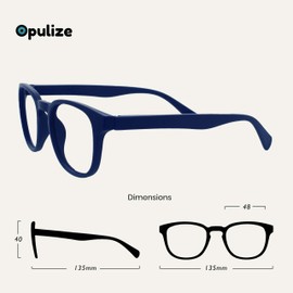 Opulize Pop - Juego de 2 lentes de lectura redondos retro lisos azul mate gris para hombre y mujer, bisagras de resorte RR2-37 +3.00
