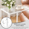 Easy Paws Small C Shaped Table for Sofa,Glass Couch Sofa
