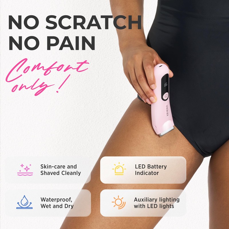 Bikini Trimmer for Women Pubic Hair: Rechargeable Eletctric Razors for