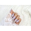 Handmade nail - purple wave (new ver.) - Almond /