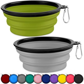 Paercute Collapsible Dog Bowl, Lightweight and Portable, Ideal for Hiking, Camping, and Outdoor Use