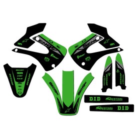 2001-2013 w/UFO FENDERS KX 100 Binary Green Senge Graphics Base Kit Compatible with Kawasaki