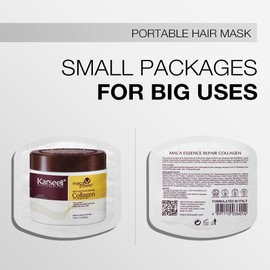 Karseell Mascarilla Capilar con Colágeno, 24 Sobres de 10 ml Porciones individuales para viaje, prueba o salón