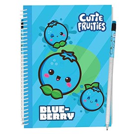 Scentco Sketch & Sniff Scented Sketchpad (8.3" x 5.8") (Blueberry) Spiral Bound Drawing Pad with Matching Smencil – Fun Scented Notebook for Kids, Students & Artists