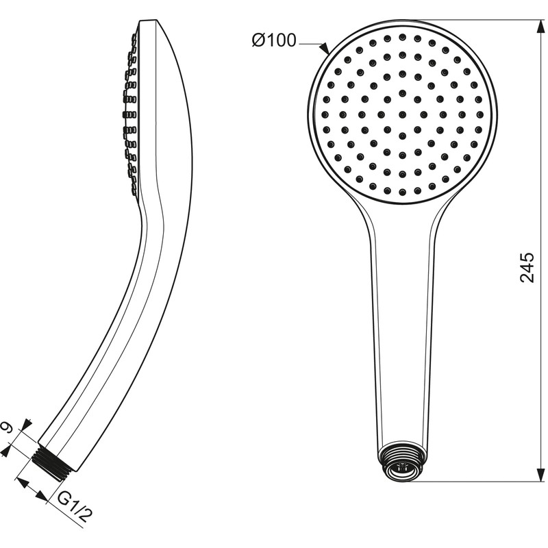 Ideal Standard Idealrain B9402XG Hand Shower Round