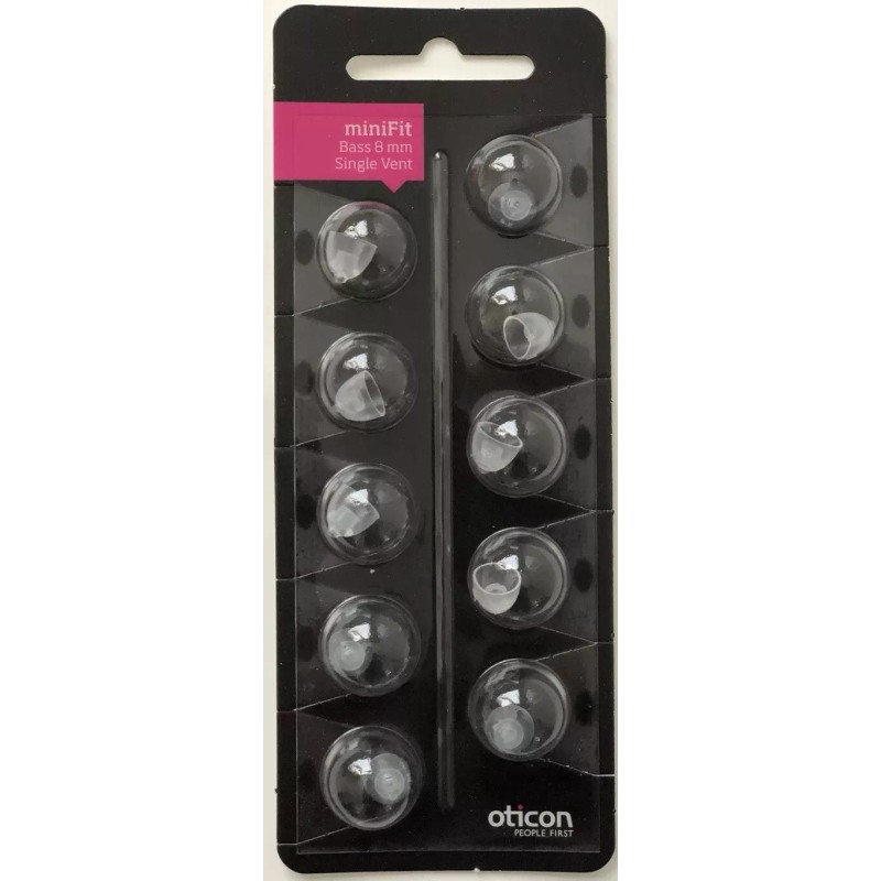 Oticon 1 Pack Oticon miniFit 8mm Bass Single Vent Dome