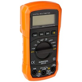 Duratool D03124 600 V AC/DC Auto Ranging Digital Multimeter ,Orange