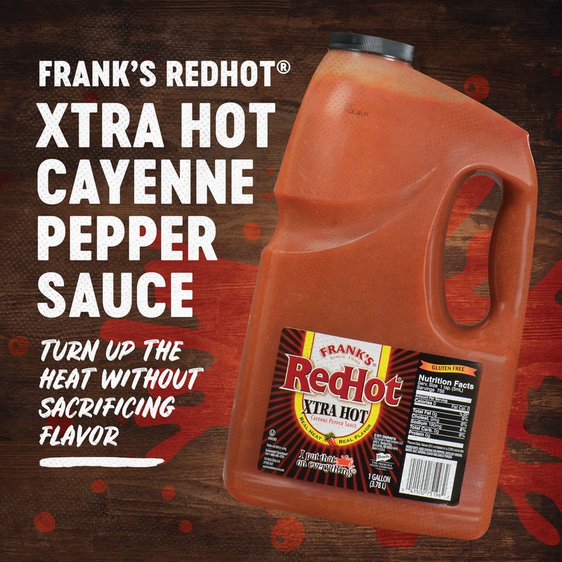 Frank's RedHot Xtra Hot Cayenne Pepper Hot Sauce, 1 gal