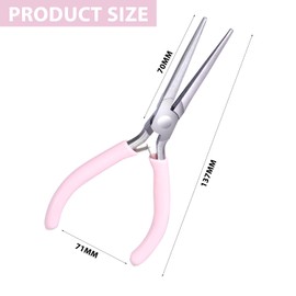 4.5 Inch Needle Nose Pliers - Small Jewelry Pliers with Comfort Grip Handles for Wire Wrapping Crafts & Jewelry Making