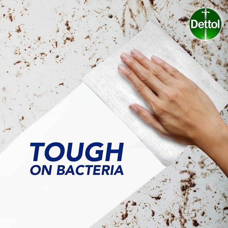 Dettol Anti-Bacterial Multi Surface Wipes Cleanser Large Wipes, Pack of