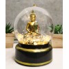 Eastern Enlightenment Buddha Meditating Air Powered LED Light Golden Water