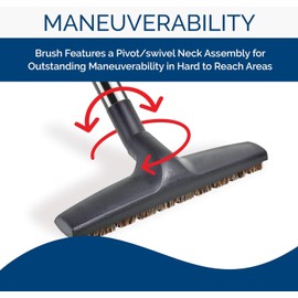 Broan-NuTone BN155B Universal Brush for Central Vacuum, in Black, 12- Inch, Grey