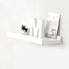 Gieanoo Wall Shelf, White, 30 cm, Picture Shelf, Solid Oak,