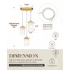 TENGXIN Pendant Lights,3-Light Brushed Gold Pendant Light for Kitchen Island,Hanging