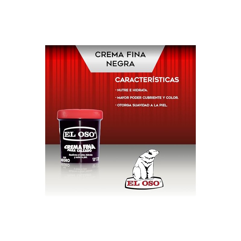 El Oso Crema, Negro, 170 gr