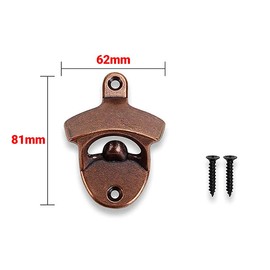AIMALL 10X Rustic Cast Iron Bottle Opener with Screws Zinc Alloy Wall Mounted Opener, Durable and Decorative