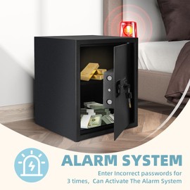 Locksworth Safe for Home, 1.7 Cubic Feet Safe Box W/Electronic Digital Keypad, Removable Shelf, Money Box for Money Documents Jewelry, Lock Box for Office, Hotel and Personal Use