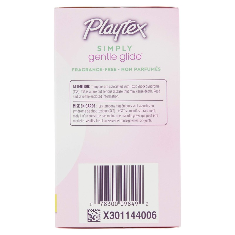 Playtex Gentle Glide Tampons, Unscented Regular Absorbency, 40 Count
