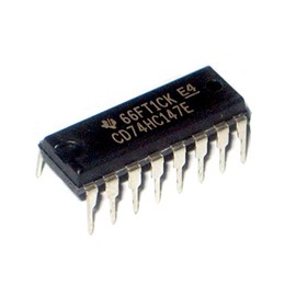 Juried Engineering CD74HC147E CD74HC147 74HC147 High Speed CMOS Logic 10-to-4 Line Priority Encoder Breadboard-Friendly IC DIP-16 (Pack of 5)