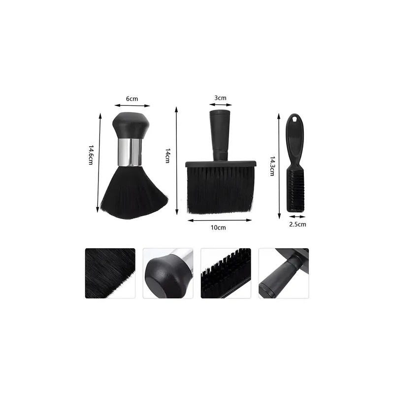 Cepillo De Limpieza De Cabello Para Barberos Negro