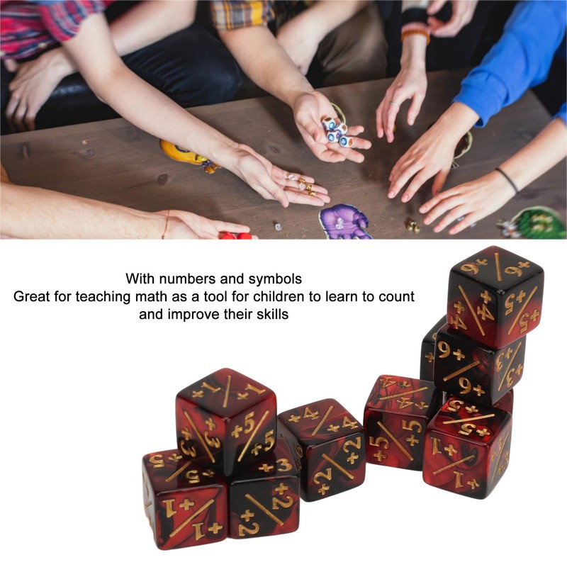20PCS 6 Sided Dice Set for Kids 16MM Plastic Educational