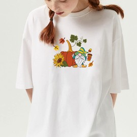 Fall Iron on Decals Thanksgiving Iron on Patches, 3 Sheets Autumn Iron on Transfers Vinyl Stickers Pumpkin Maple Leaf Gnome Designs Heat Transfers for T Shirt Pillow Cover Thanksgiving Decorations