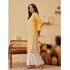 Ada Handcrafted Chikankari Faux Georgette Kurti Kurta A95504, Yellow, XXX-Large