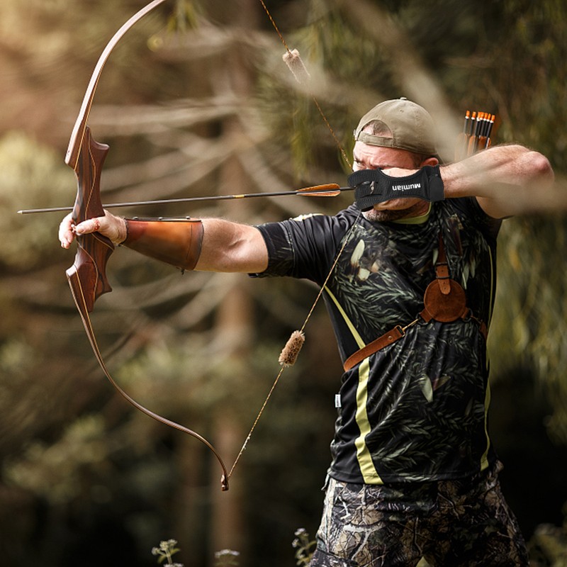 1PC Archery Gloves Shooting Hunting Leather Three Finger Protector Archery