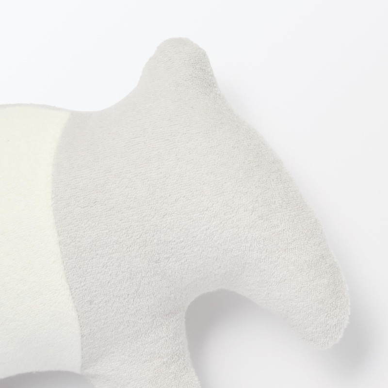 MUJI 84759741 Animal Cushion with Pockets, 10.0 x 6.5 inches