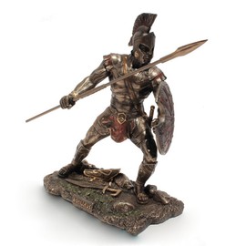 Achilles Greek Hero of the Trojan War Cold Cast Bronze 9 Inch Tall
