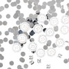 Birthday Decoration Confetti 3-Piece Silver Wedding Decoration 25th Birthday Decoration