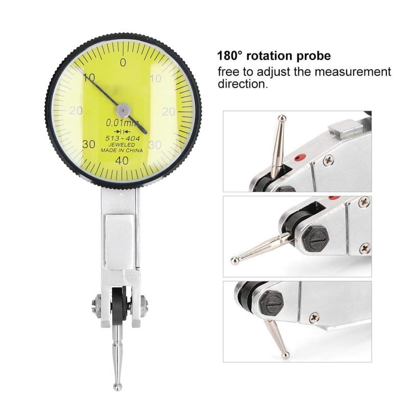 Nimomo Dial Comparator 0-0.8mm Dial Comparator Sensitivity Lever Measuring Gauge