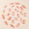 24 Pcs French Tip Press on Nails Medium Square Valentines