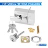 XFORT® Narrow Deadlocking Night Latch 40mm, Complete with Rim Cylinder