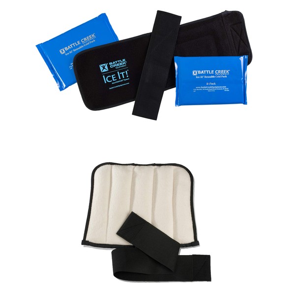Battle Creek Ice It! Pain Kit - Versatile Medium Size with Moist Heat and Cold Therapy