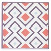 KitchenCraft 'Terracotta Geo' Tile-Style Ceramic Drinks Coaster with Cork Back,