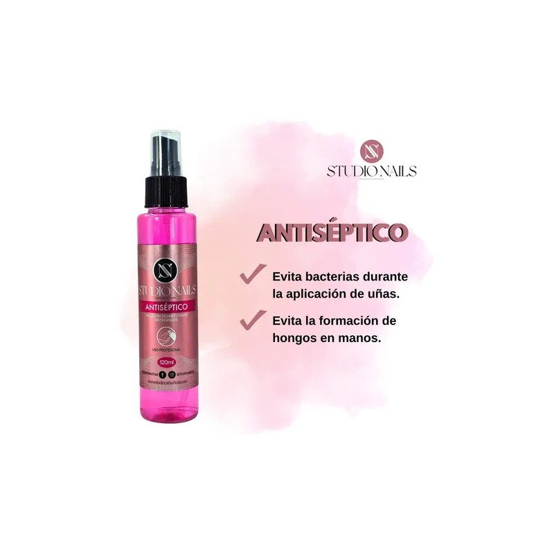 Dúo Antiséptico Finish Limpiador Para Uñas. Studio Nails