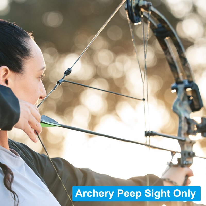 PATIKIL Archery Peep Sight, 3/16" Aperture Tube Rubber Bow String