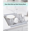 INTRESTIN Roll Up Dish Drying Rack Over Sink, 16.93" x