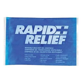 Rapid Relief Reusable Hot & Cold Gel Compress with Contour-Gel 9x11-Inch Large Cold Compress Blue Gel Ice Pack for Injuries