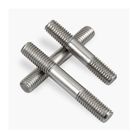 CREAP M3 M4 M5 M6 M8 M10 304 Stainless Steel Double-Ended Threaded Rod Stud Bolt Rod Tooth Rod Stud Bolt Screw Llength 20~200mm (Size : M6 (2pcs), Color : 130mm)