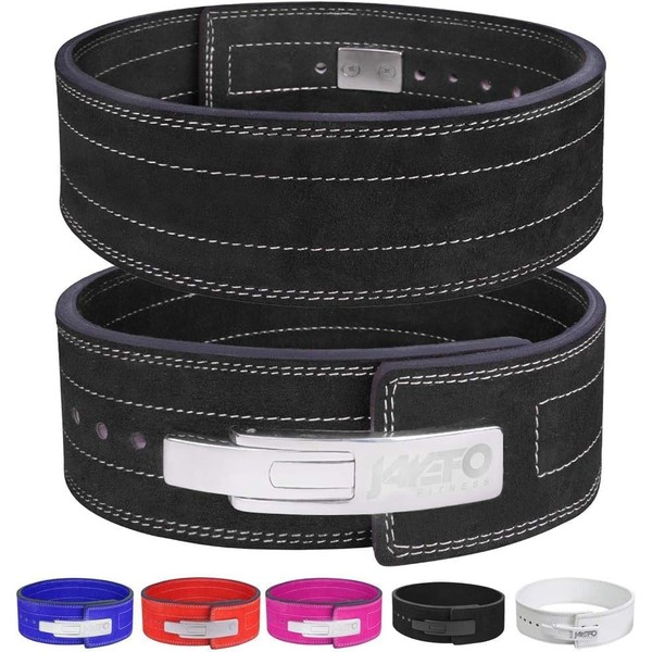 JAYEFO GENUINE LEATHER LEVER BELT FOR POWERLIFTING MEN & WOMEN
