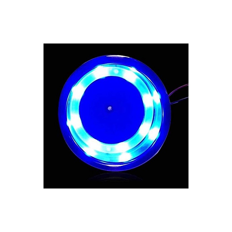 ZONADA 12V LED Stainless Steel Cup Drink Holder 2PCS Blue