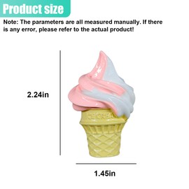 GAOLAOSY 3D Ice Cream Car Emblem, Waterproof Playful Car Badge, Funny Window Bumper Decals Stickers, DIY Automotive Exterior Decoration Accessories for Cars Trucks SUVs Motorcycles (Pink/White)