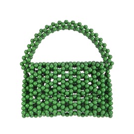 Abvokury YUSHINY Candy Color Acrylic Beaded Hollow Handbag Evening Clutch Triangle Bags for Wedding Party (Green)