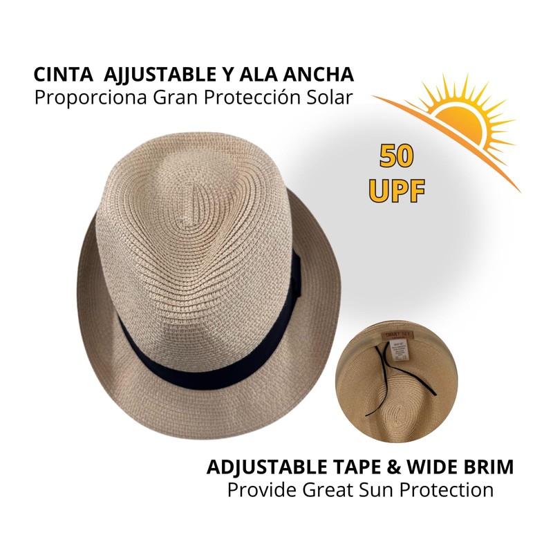 Panama Hat Unisex Summer Hat Beach Hat for Men Women