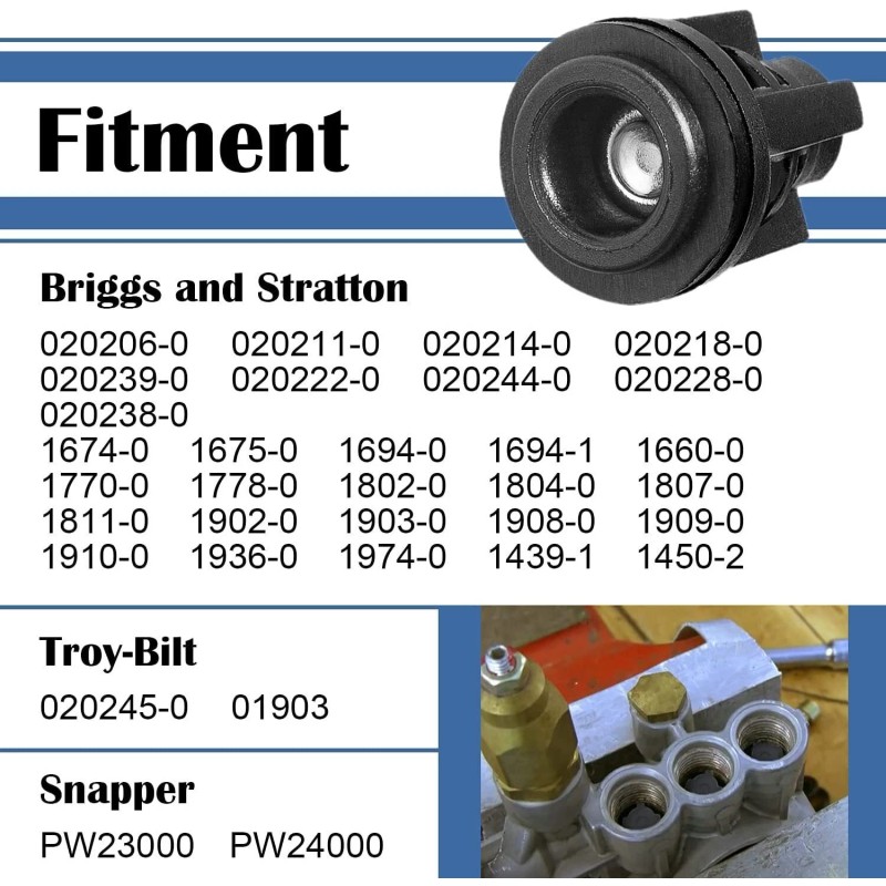 Unbranded 190591GS Pressure Washer Pump Valve Check Kit for Briggs